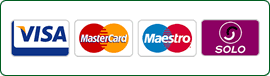 We accept most major credit and debit cards.